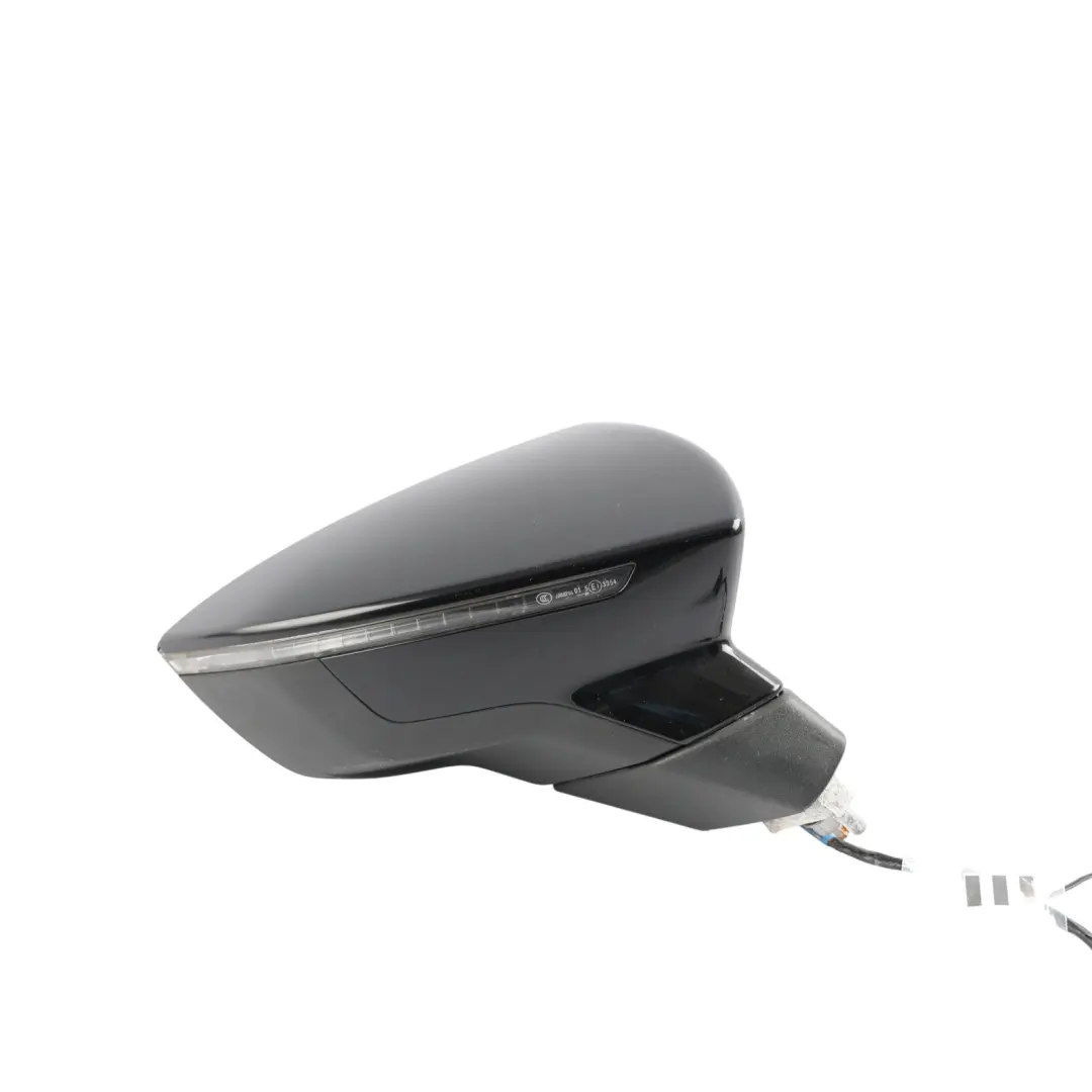 Seat Leon Mk3 Side View Mirror Front Right O/S Satin Black - SKU RHD-5F2857508P-BLK - Part number 5F2857508P