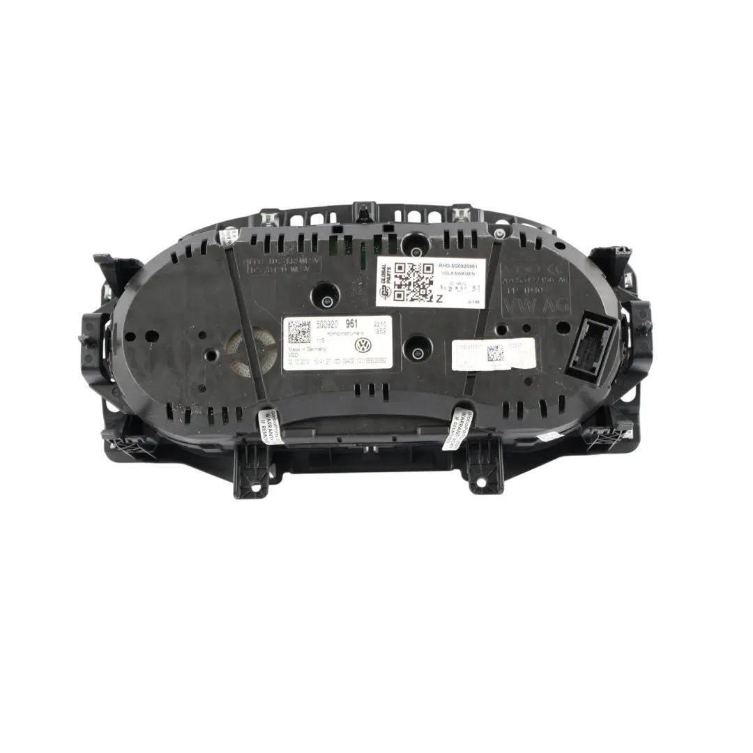 Volkswagen VW Golf Mk7 Speedometer Instrument Cluster Petrol Manual - SKU RHD-5G0920961 - Part number 5G0920961