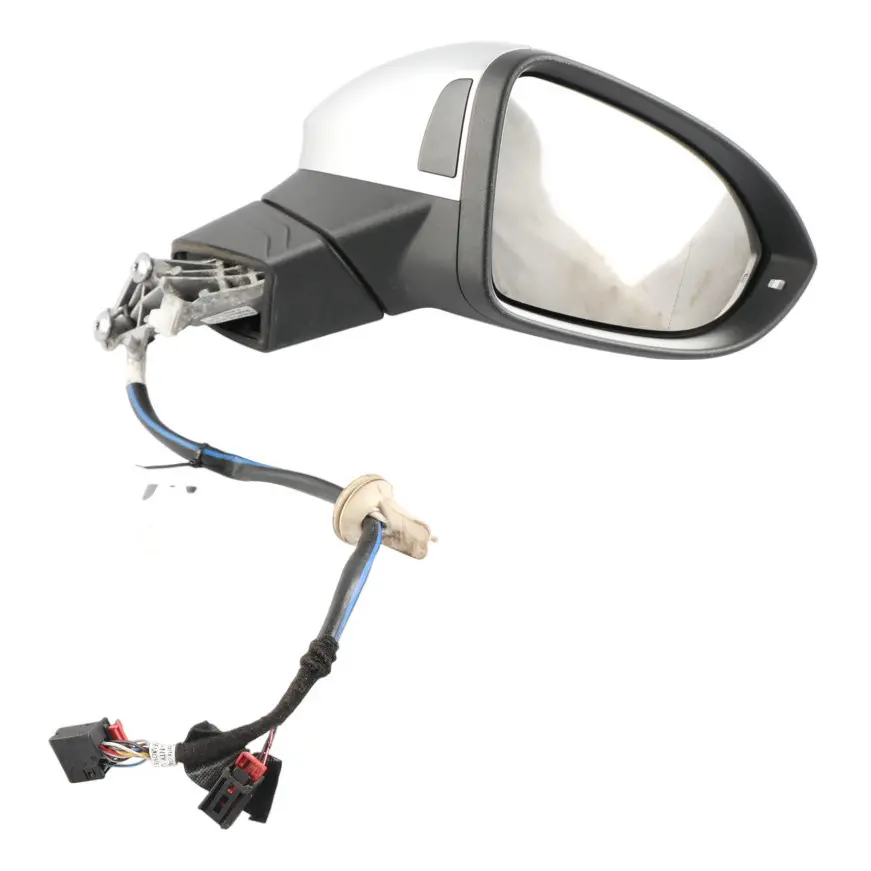 VW Volkswagen Golf Mk8 Wing Mirror Power Fold Heated Right O/S Matt Chrome