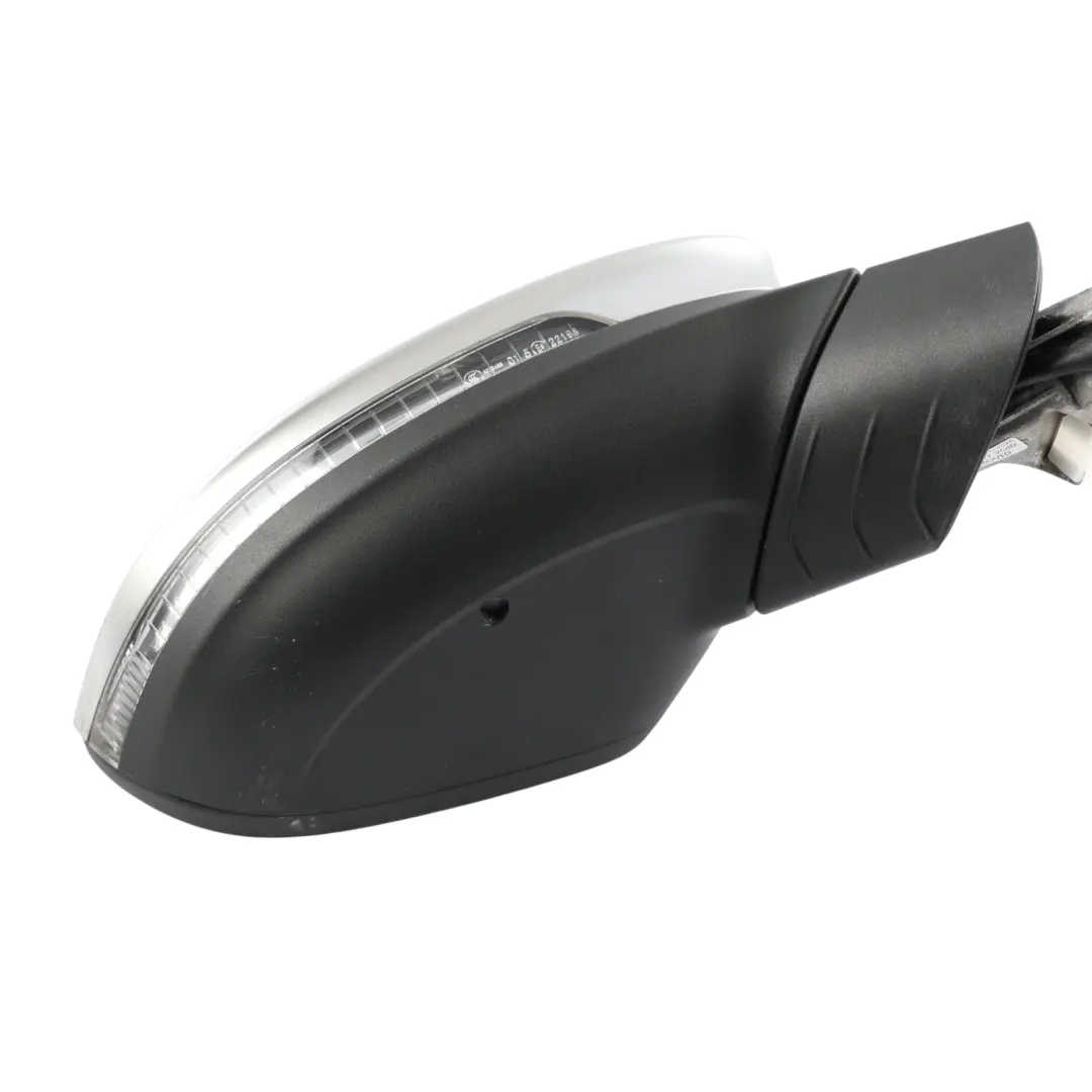 VW Volkswagen Golf Mk8 Wing Mirror Power Fold Heated Right O/S Matt Chrome - SKU RHD-5H2857508AC-MCH - Part number 5H2857508AC-MCH