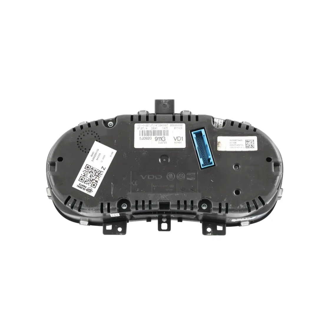Skoda Fabia 5J Speedometer Instrument Cluster 1.2 Petrol Manual - SKU RHD-5J0920911G - Part number 5J0920911G