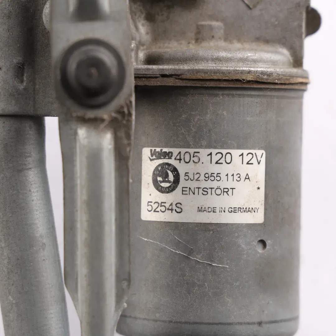 Skoda Fabia 5J Windscreen Wiper Linkage Mechanism System Motor 5J2955605B - SKU RHD-5J2955023B - Part number 5J2955023B