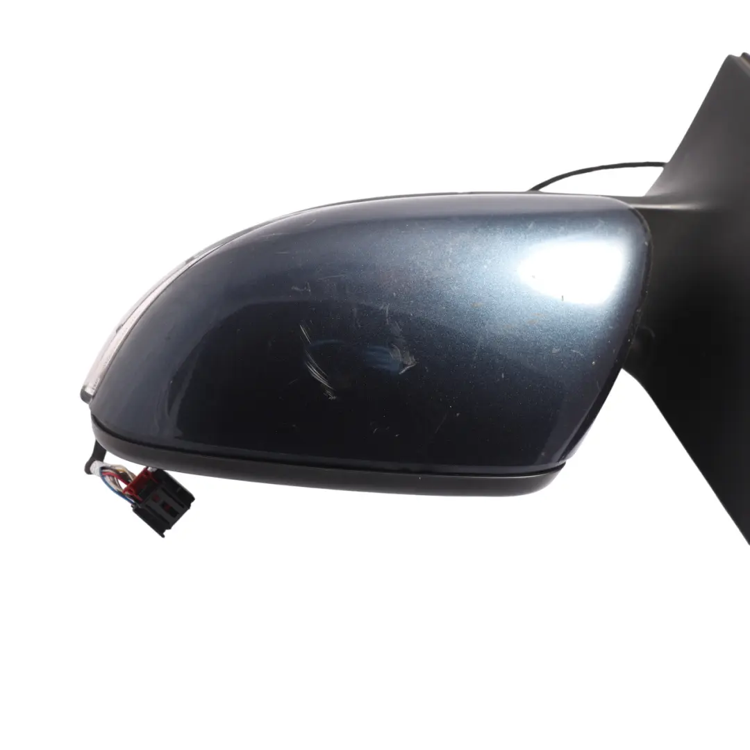 Volkswagen Golf 6 Wing Mirror Left N/S Electric Blue Graphite Pearl Effect C5F - SKU RHD-5K0857507AH-BGR - Part number 5K0857507AH