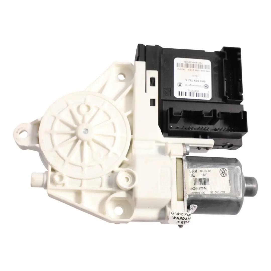 Mk6 5Dr Front Window Lifter Regulator Motor Passenger 5K0959702J to Volkswagen Golf with Part number 5K0959702B Volkswagen Golf Mk6 5Dr Front Window Lifter Regulator Motor Passenger 5K0959702J - SKU RHD-5K0959702J - Part number 5K0959702B