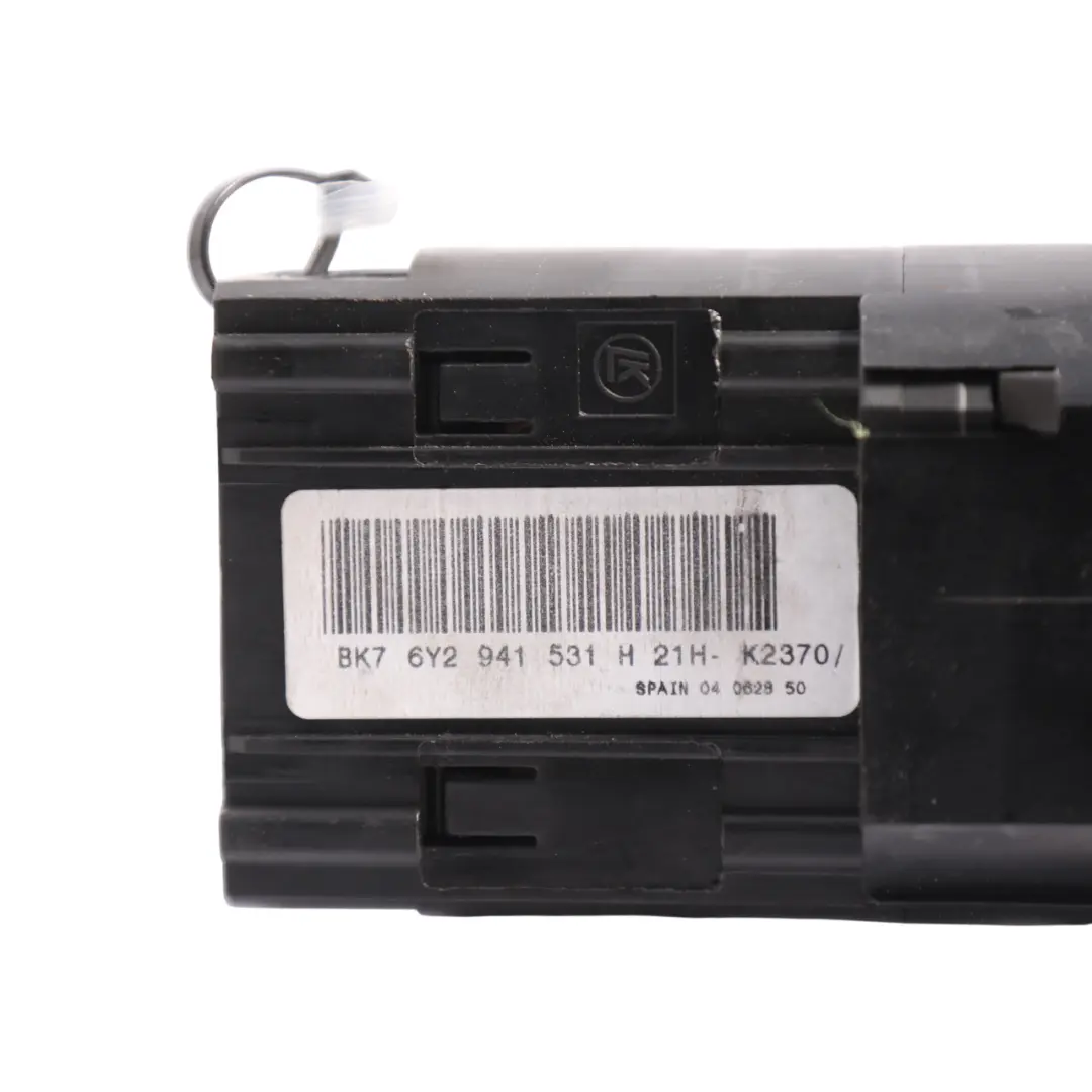 Skoda Fabia Mk1 6Y Headlight Control Switch Panel - SKU RHD-6Y2941531H - Part number 6Y2941531H