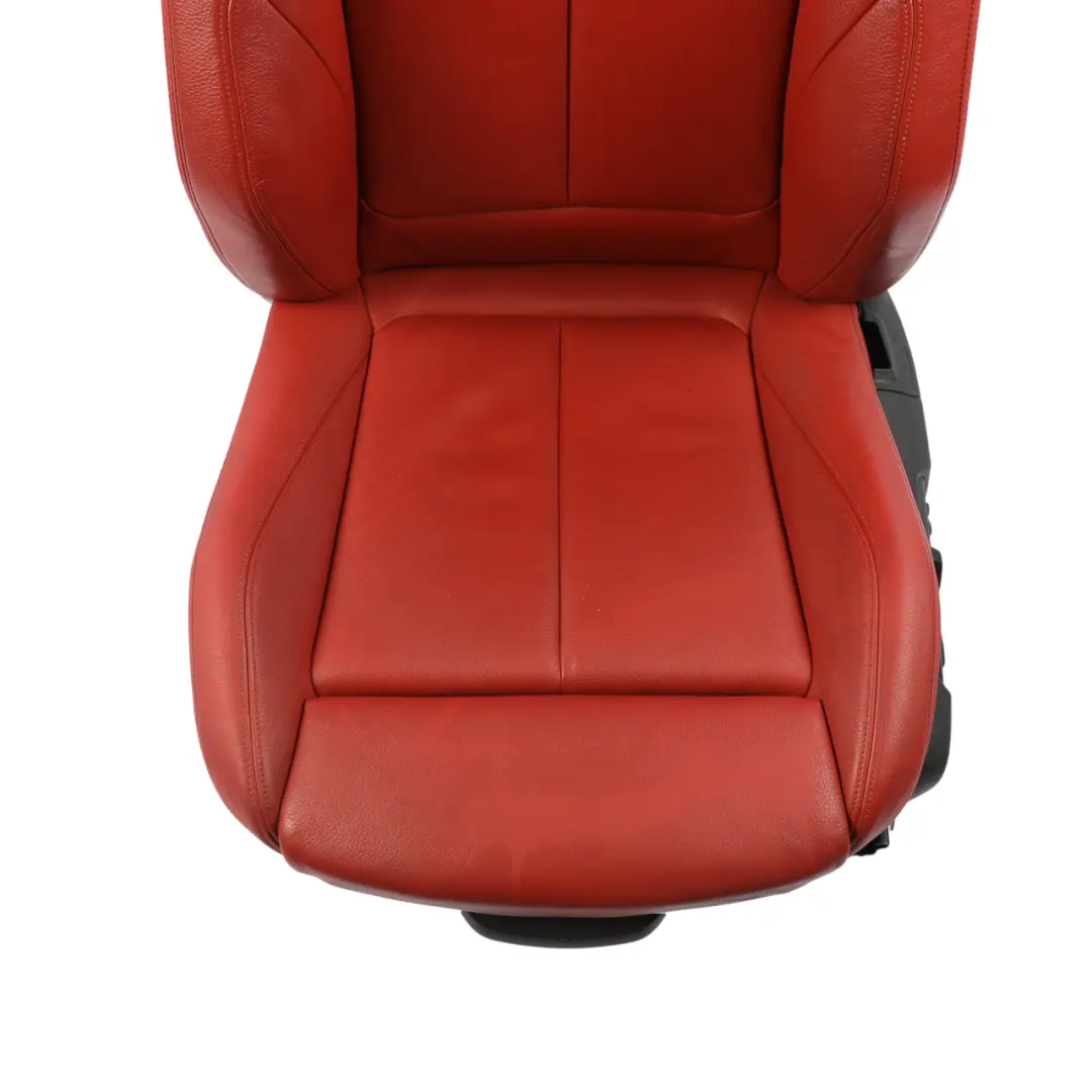 BMW F30 F31 Front Seat M Sport Heated Leather Korall-Rot Red Left N/S - SKU RHD-7295147-2 - Part number 7295147