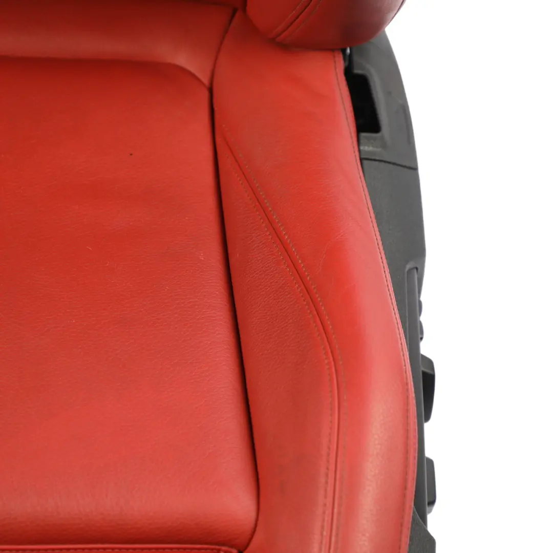 BMW F30 F31 Front Seat M Sport Heated Leather Korall-Rot Red Left N/S - SKU RHD-7295147-2 - Part number 7295147