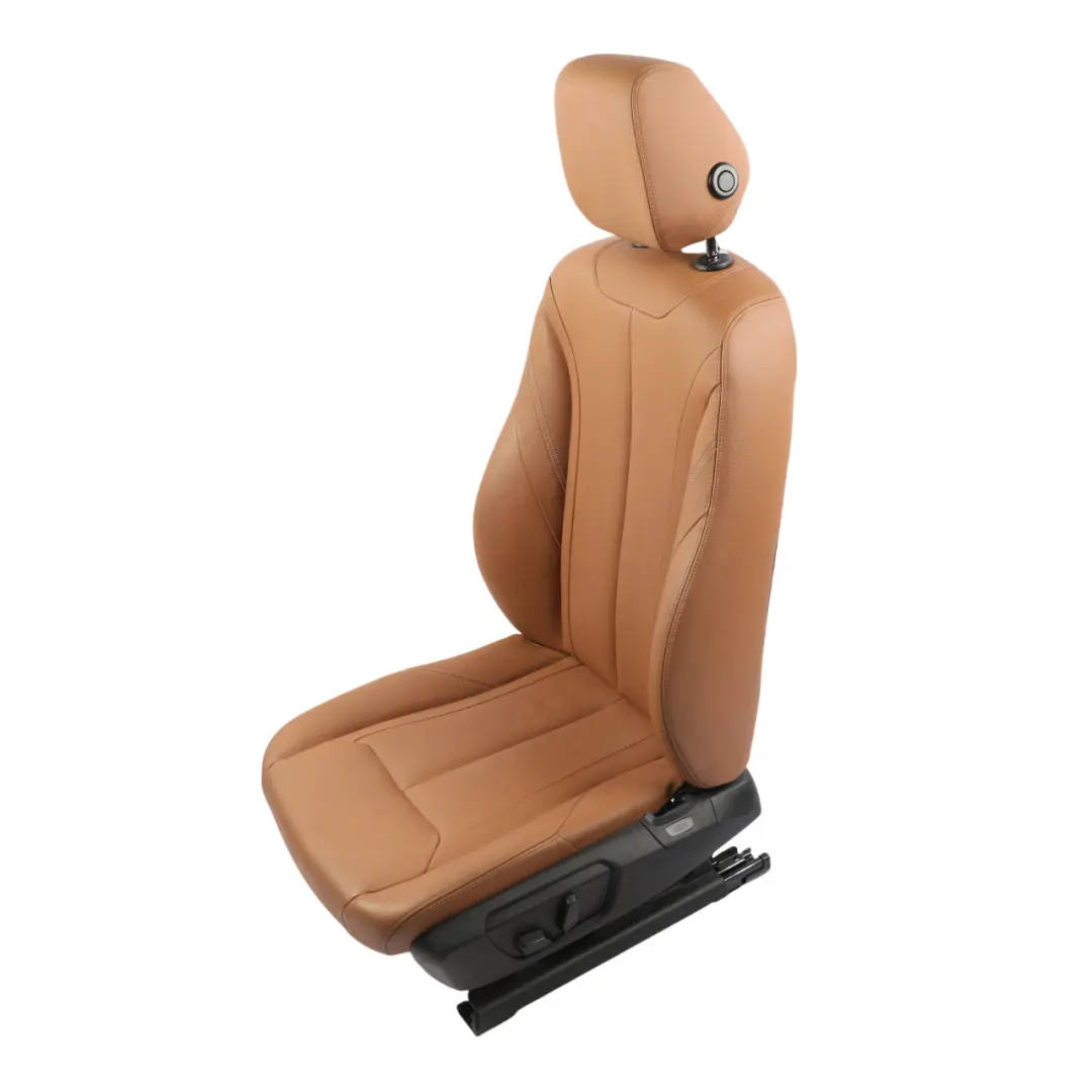 BMW F30 F31 F36 Front Seat Heated Electric Leather Dakota Saddle Brown Left N/S - SKU RHD-7303723-1 - Part number 7303723