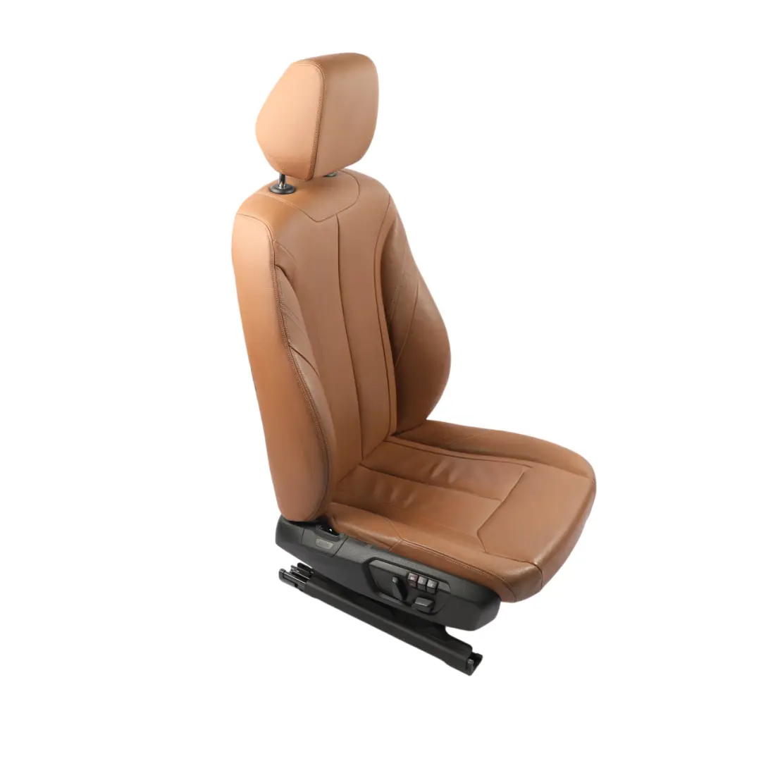 BMW F30 F31 F36 Front Seat Heated Memory Leather Dakota Saddle Brown Right O/S - SKU RHD-7303724-1 - Part number 7303724