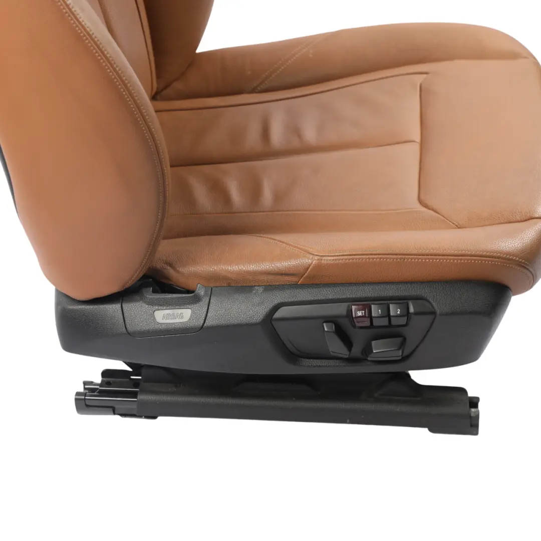 BMW F30 F31 F36 Front Seat Heated Memory Leather Dakota Saddle Brown Right O/S - SKU RHD-7303724-1 - Part number 7303724