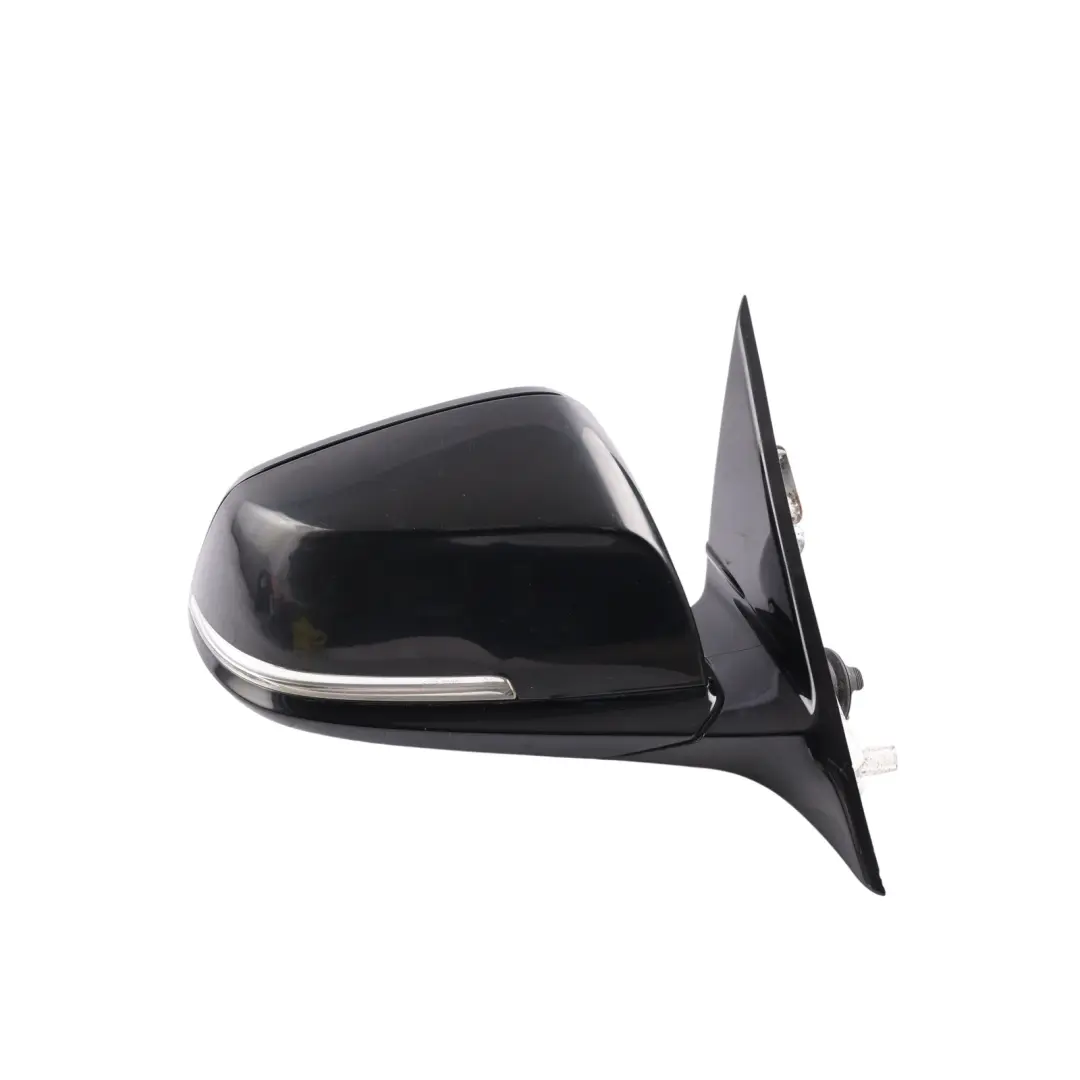 BMW F30 F31 Wing Mirror Shadow Line Heated Auto Dip Right O/S Black Sapphire 475 - SKU RHD-7345680-BS - Part number 7345680