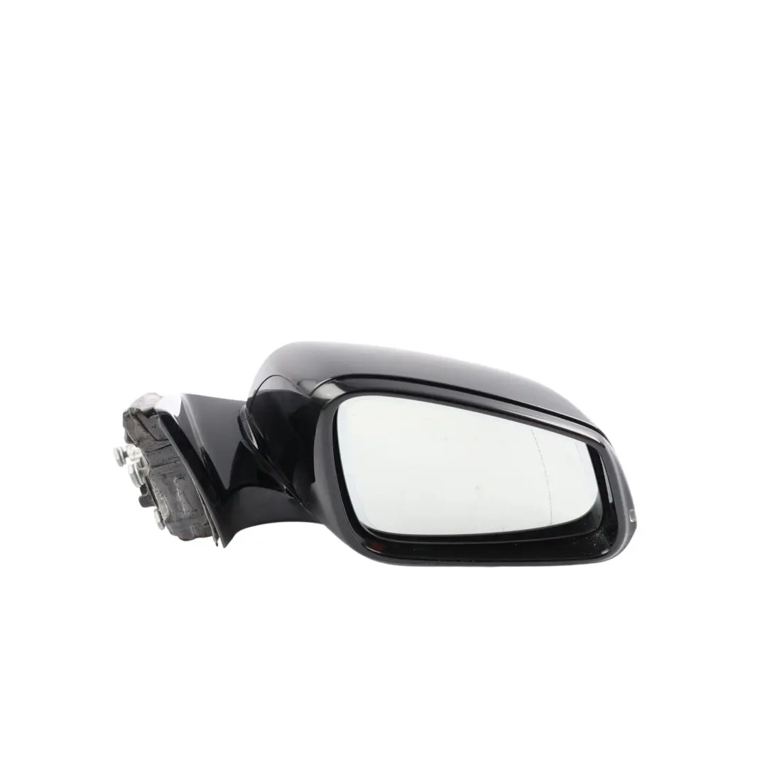 BMW F30 F31 Wing Mirror 5 Pins Heated Shadow Line Right O/S Black Sapphire - 475 - SKU RHD-7345680-BS2 - Part number 7345680