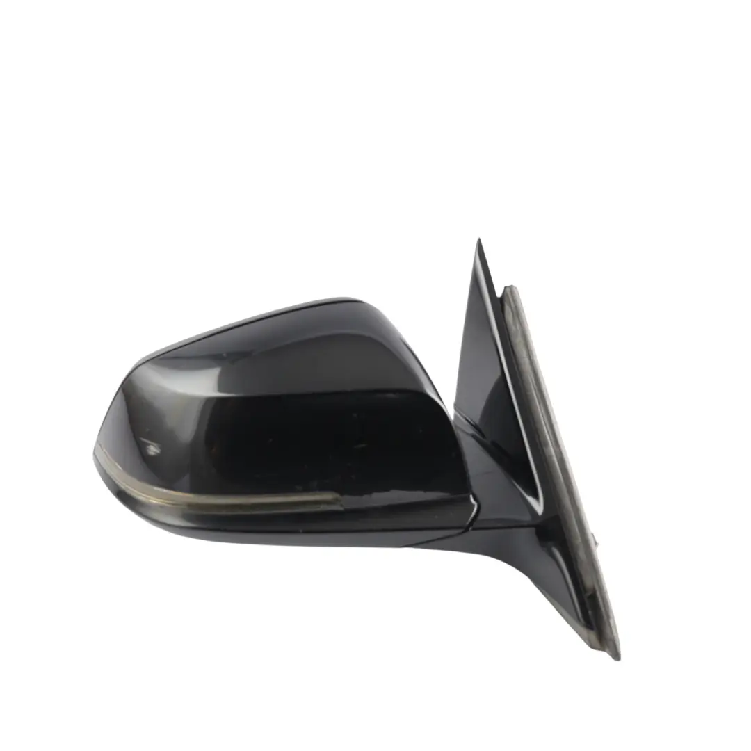 BMW F30 F31 Wing Mirror 5 Pins Heated Shadow Line Right O/S Black Sapphire - 475 - SKU RHD-7345680-BS2 - Part number 7345680