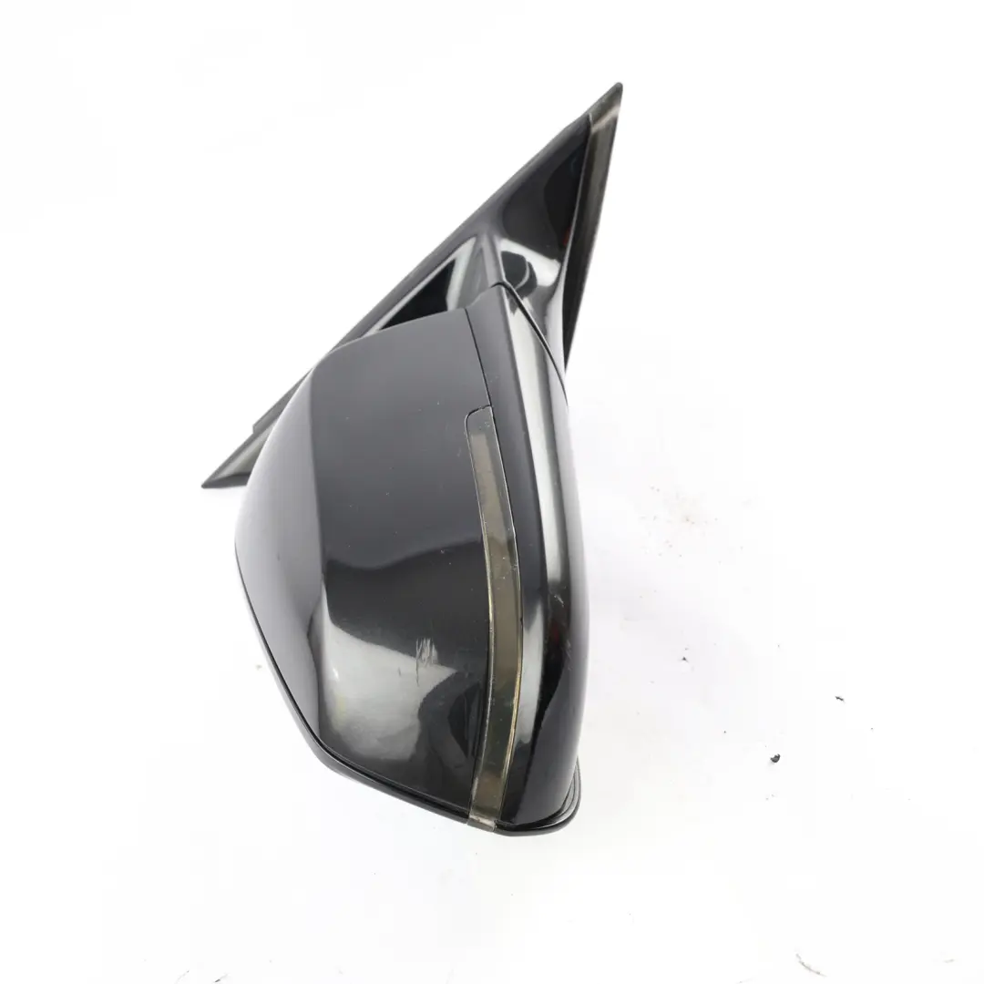 BMW F30 F31 Wing Mirror 5 Pins Heated Shadow Line Right O/S Black Sapphire - 475 - SKU RHD-7345680-BS2 - Part number 7345680