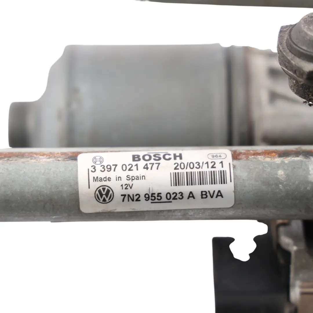 Volkswagen Sharan 7N Front Windscreen Windshield Wiper Motor Linkage - SKU RHD-7N2955023A - Part number 7N2955023A
