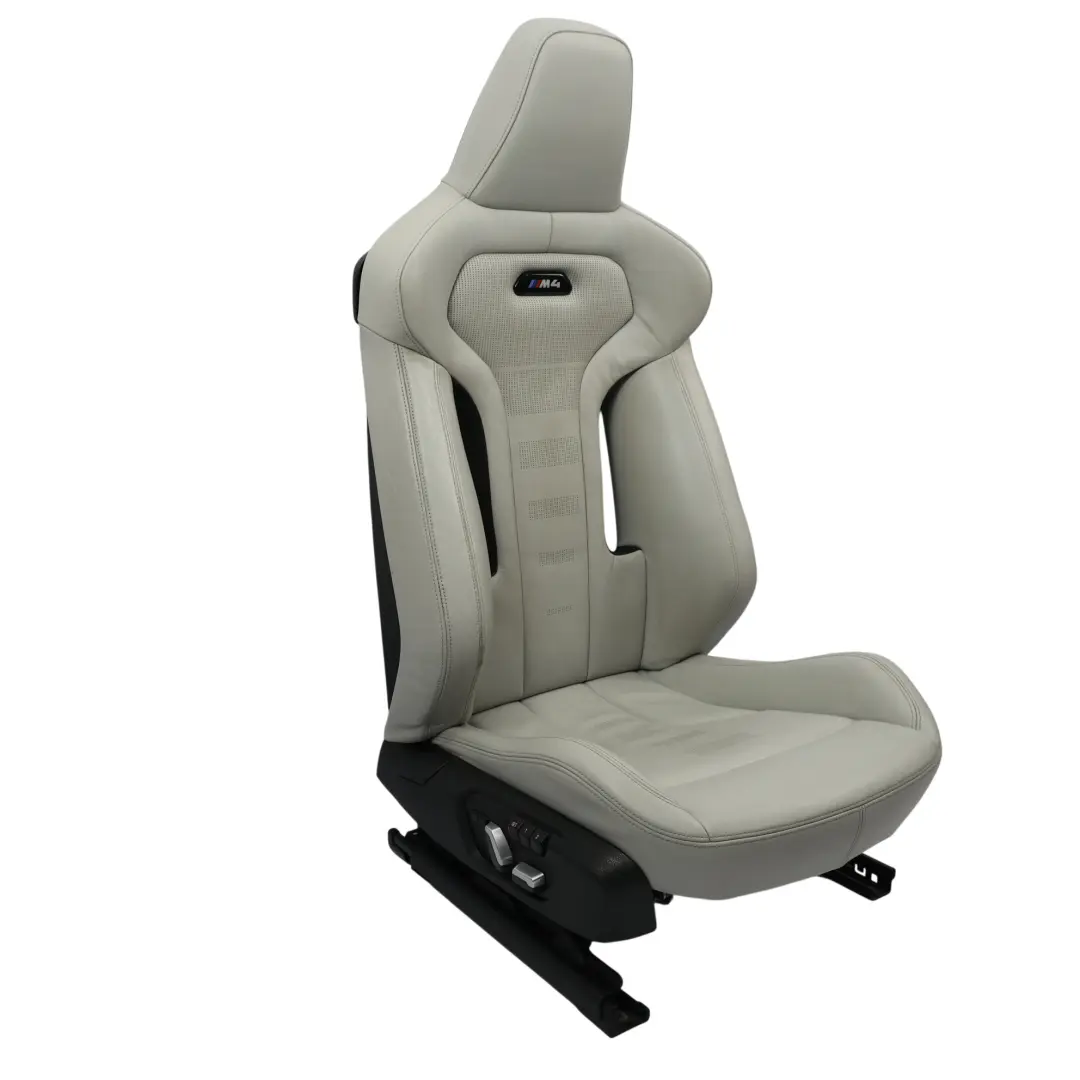 BMW F82 M4 Seat Front Right O/S Heated Memory Leather Merino Silverstone - SKU RHD-8069552 - Part number 8069552