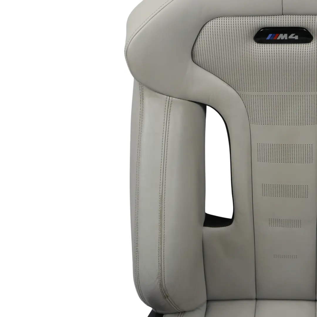 BMW F82 M4 Seat Front Right O/S Heated Memory Leather Merino Silverstone - SKU RHD-8069552 - Part number 8069552