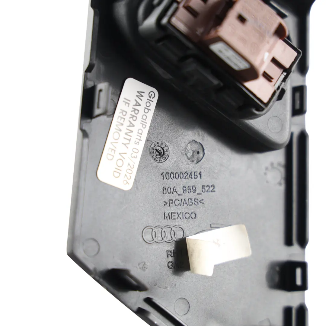 Audi Q5 FY Front Door Central Lock Locking Switch Button Right O/S - SKU RHD-80A959522 - Part number 80A959522