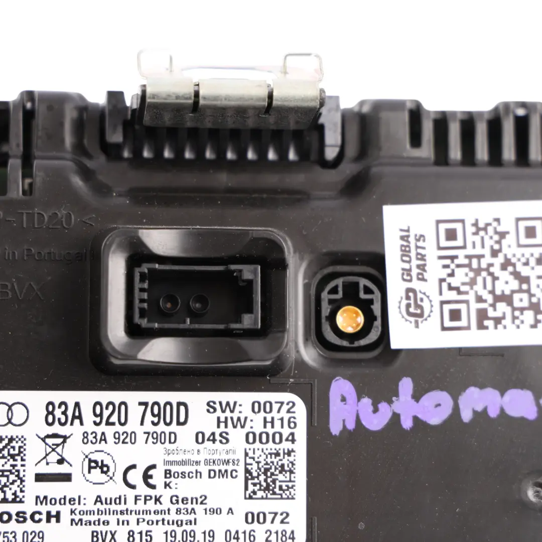 Audi Q3 F3 Virtual Digital Cockpit Instrument Cluster Speedometer - SKU 83A920790D - Part number 83A920790D