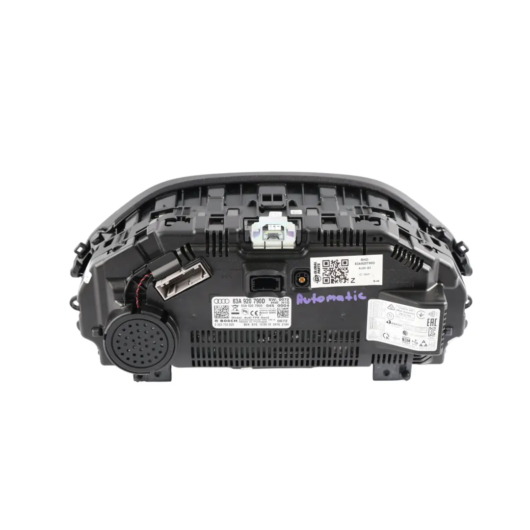 Audi Q3 F3 Virtual Digital Cockpit Instrument Cluster Speedometer - SKU 83A920790D - Part number 83A920790D