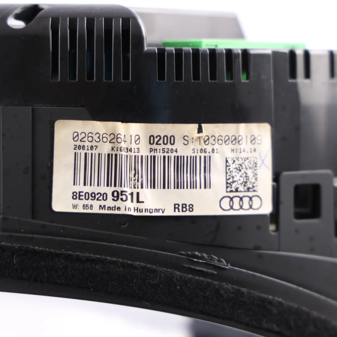 Audi A4 B7 Instrument Cluster Speedo Clocks Meter Diesel Manual - SKU RHD-8E0920951L - Part number 8E0920951L