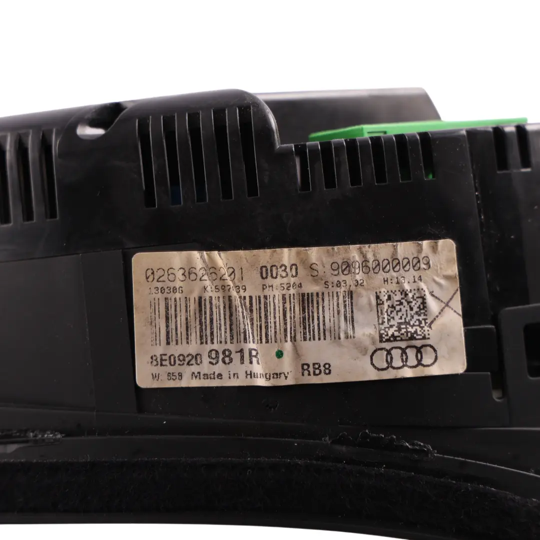 Instrument Cluster Clocks Speedo Meter Manual 4.2 FSI to Audi RS4 B7 with Part number 8E0920981R Audi RS4 B7 Instrument Cluster Clocks Speedo Meter Manual 4.2 FSI - SKU RHD-8E0920981R - Part number 8E0920981R