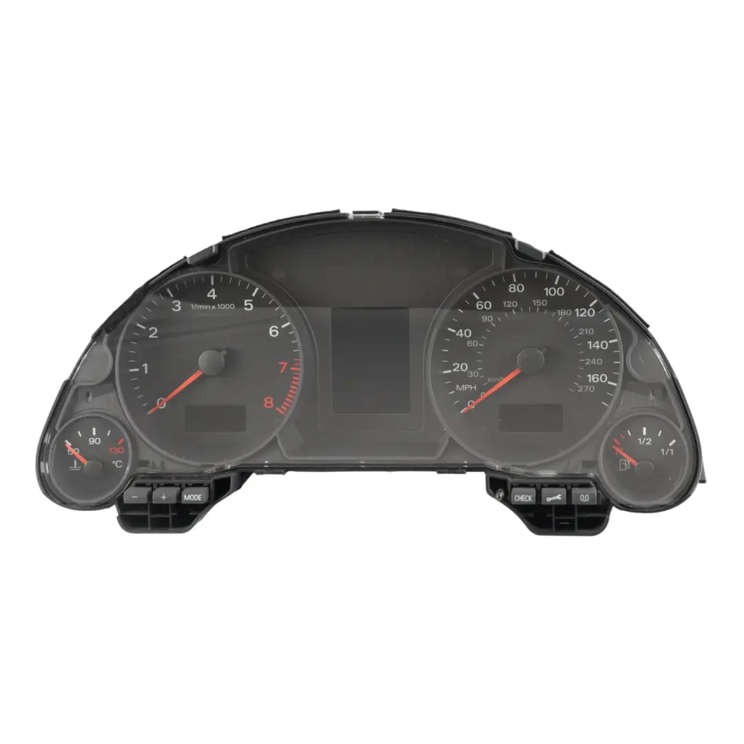 Instrument Cluster Speedometer Automatic Petrol to Audi A4 B7 Cabriolet with Part number 8H0920981D Audi A4 B7 Cabriolet Instrument Cluster Speedometer Automatic Petrol - SKU RHD-8H0920981D - Part number 8H0920981D