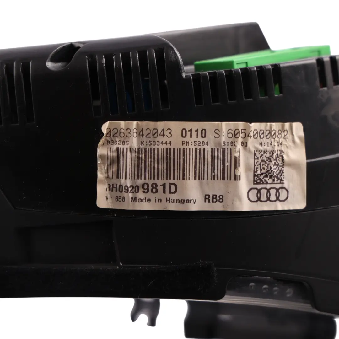 Instrument Cluster Speedometer Automatic Petrol to Audi A4 B7 Cabriolet with Part number 8H0920981D Audi A4 B7 Cabriolet Instrument Cluster Speedometer Automatic Petrol - SKU RHD-8H0920981D - Part number 8H0920981D