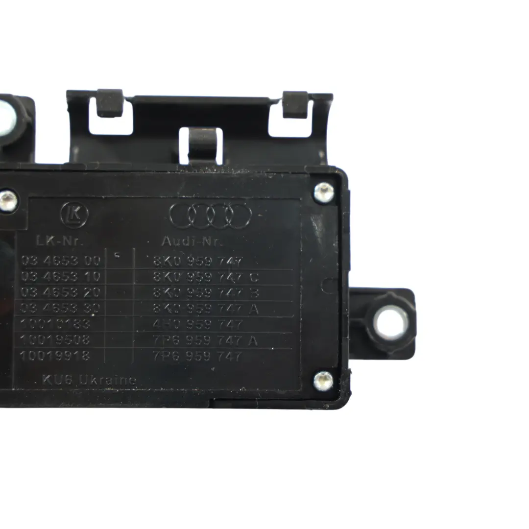 Audi A4 B8 Q5 8R A6 C7 A7 4G Seat Switch Regulation Front Left N/S - SKU RHD-8K0959747-2 - Part number 8K0959747