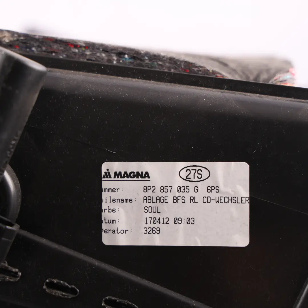 Glove Box Storage Compartment Assembly Quattro to Audi A3 S3 RS3 8P with Part number 8P2857035G Audi A3 S3 RS3 8P Glove Box Storage Compartment Assembly Quattro - SKU RHD-8P2857035G-1 - Part number 8P2857035G