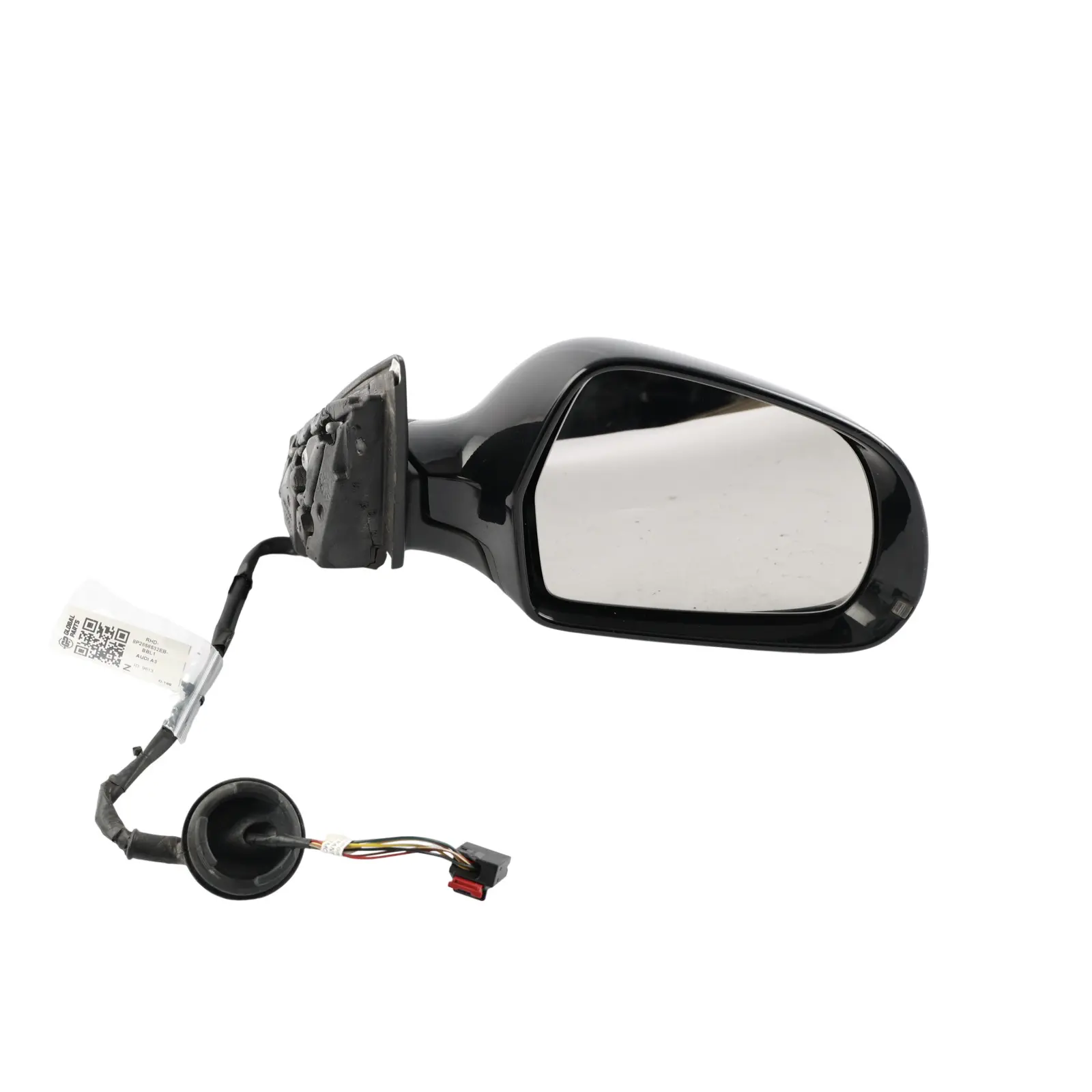 Audi A3 8P Side View Wing Mirror Right O/S Brilliant Black - Y9B 8P2858532EB