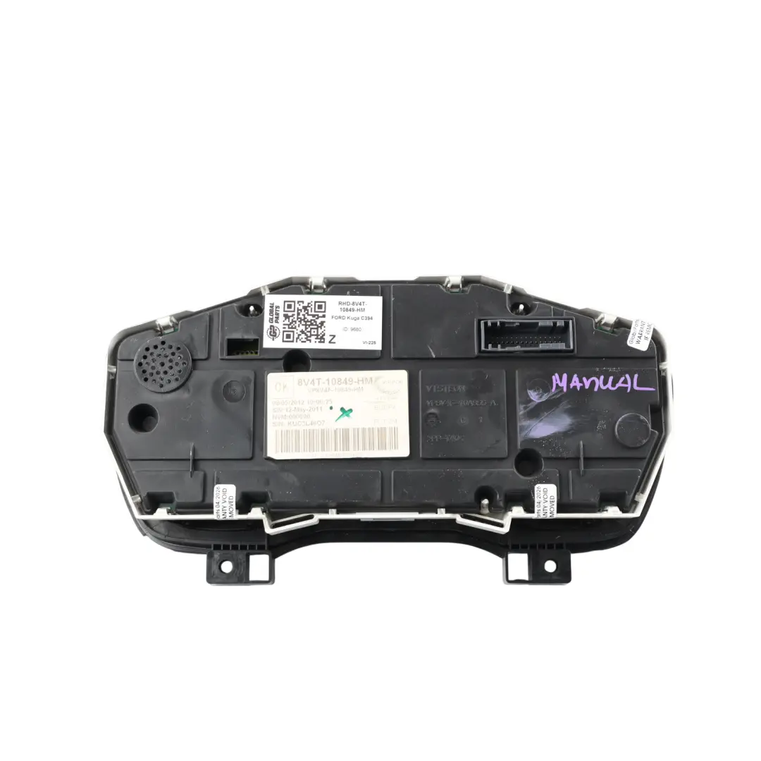 Mk1 C394 Instrument Cluster Speedometer Diesel Manual to Ford Kuga with Part number 8V4T-10849-HM Ford Kuga Mk1 C394 Instrument Cluster Speedometer Diesel Manual - SKU RHD-8V4T-10849-HM - Part number 8V4T-10849-HM