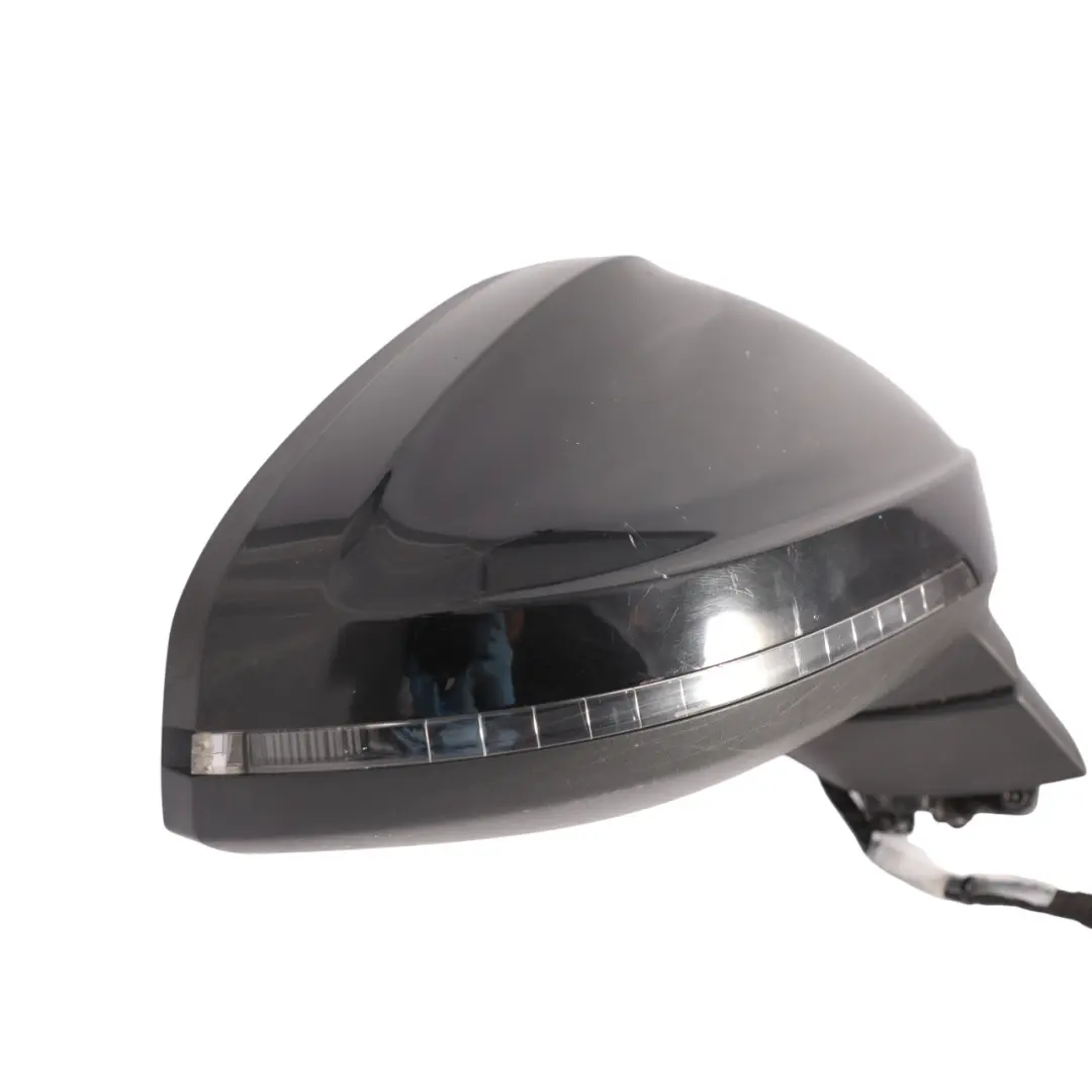 Audi A4 B9 Side View Wing Mirror Heated Indicator Right O/S Black - SKU RHD-8W2857410F-BLK - Part number 8W2857410F