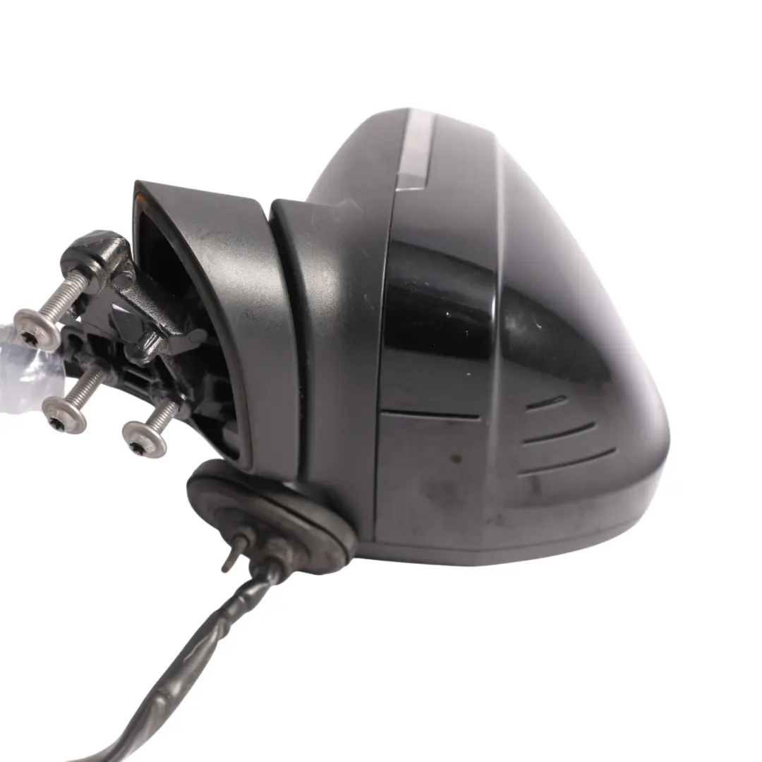 Audi A4 B9 Side View Wing Mirror Heated Indicator Right O/S Black - SKU RHD-8W2857410F-BLK - Part number 8W2857410F