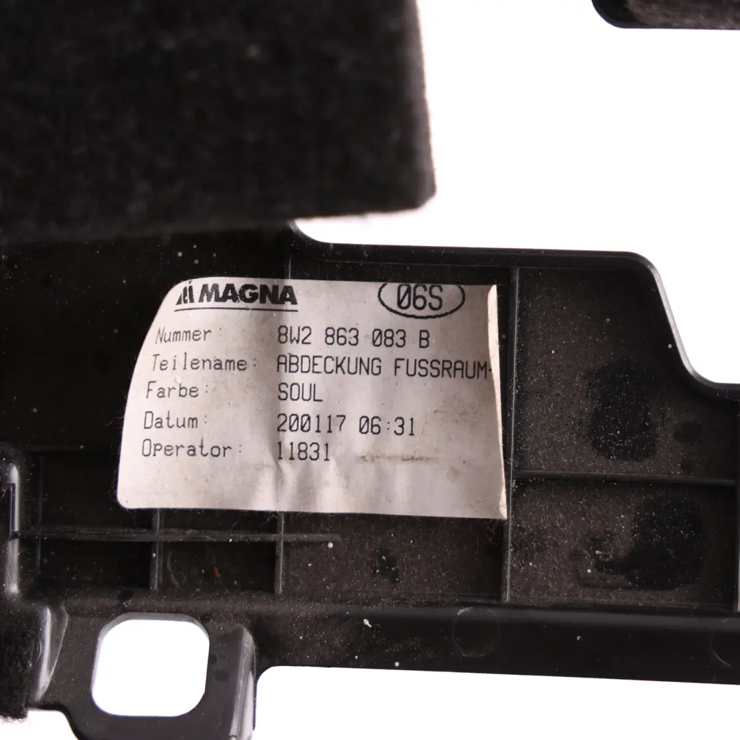 Dashboard Lower Trim Cover Panel Right O/S to Audi A4 A5 F5 with Part number 8W2863083B Audi A4 A5 F5 Dashboard Lower Trim Cover Panel Right O/S - SKU RHD-8W2863083B - Part number 8W2863083B