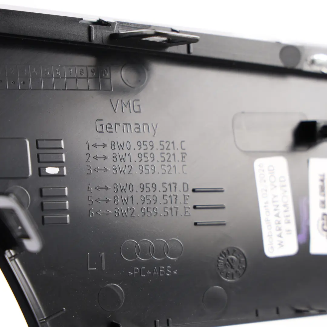 Audi A5 F5 Interior Door Grab Handle Trim Cover Front Left N/S - SKU RHD-8W2959521C - Part number 8W2959521C