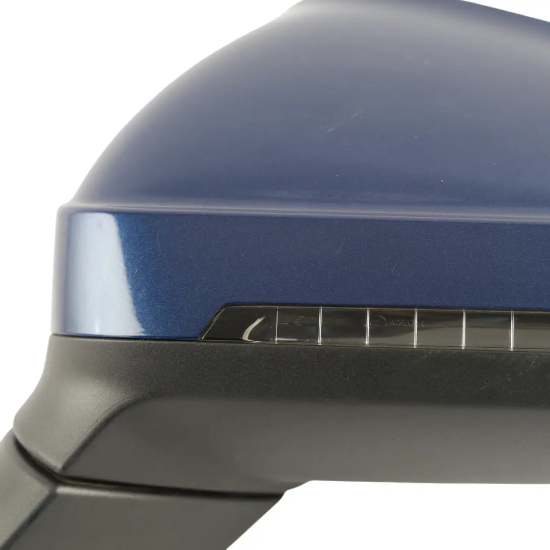 Audi A5 F5 Outer Door Wing Mirror Left N/S Scuba Blue Metallic - X5Q 8W8857410M - SKU RHD-8W8857409Q-SCB - Part number 8W8857409Q