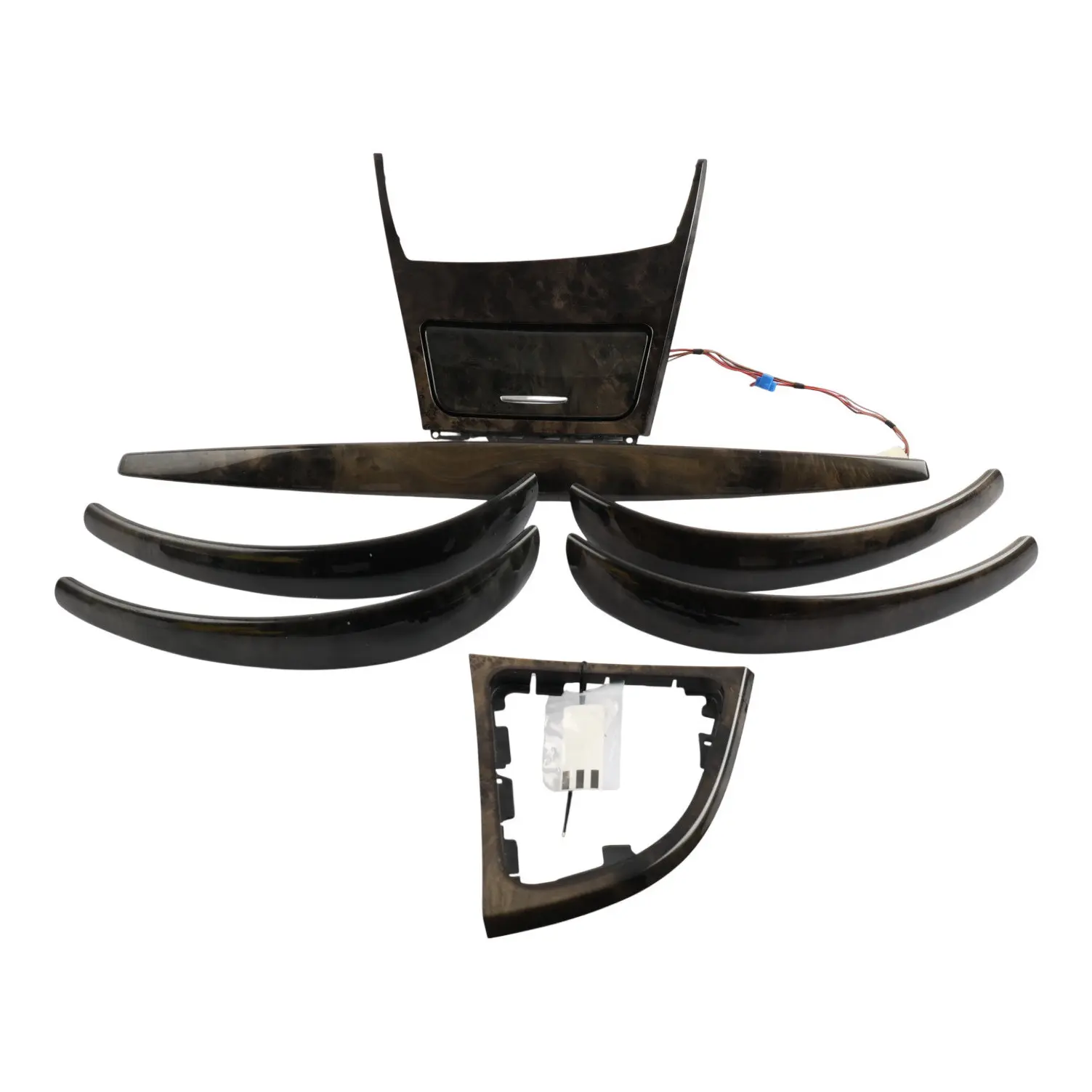 BMW E81 E82 Ashtray Interior Trim Dashboard Wood Poplar Grain Set 9121705