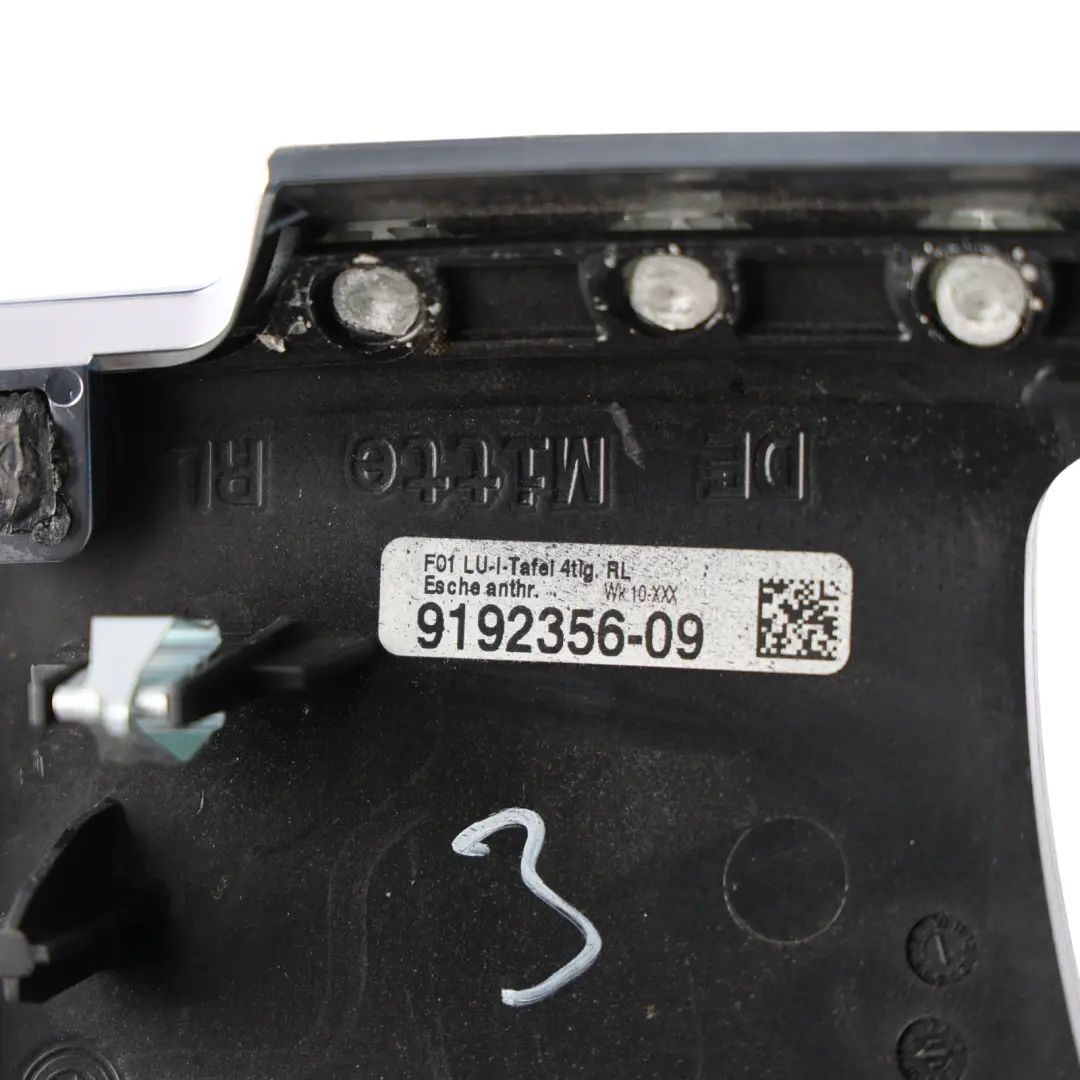 Centre Dashboard Start Stop Air Vent Surround Wood Effect to BMW F01 F02 with Part number 9192356 BMW F01 F02 Centre Dashboard Start Stop Air Vent Surround Wood Effect - SKU RHD-9192356-1 - Part number 9192356