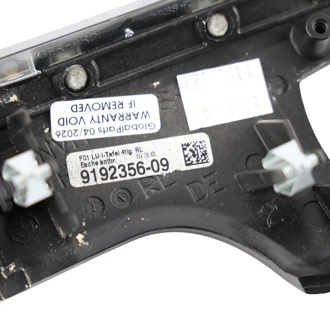 BMW F01 F02 Centre Dashboard Trim Light Switch Surround Cover Ash Wood - SKU RHD-9192356-2 - Part number 9192356