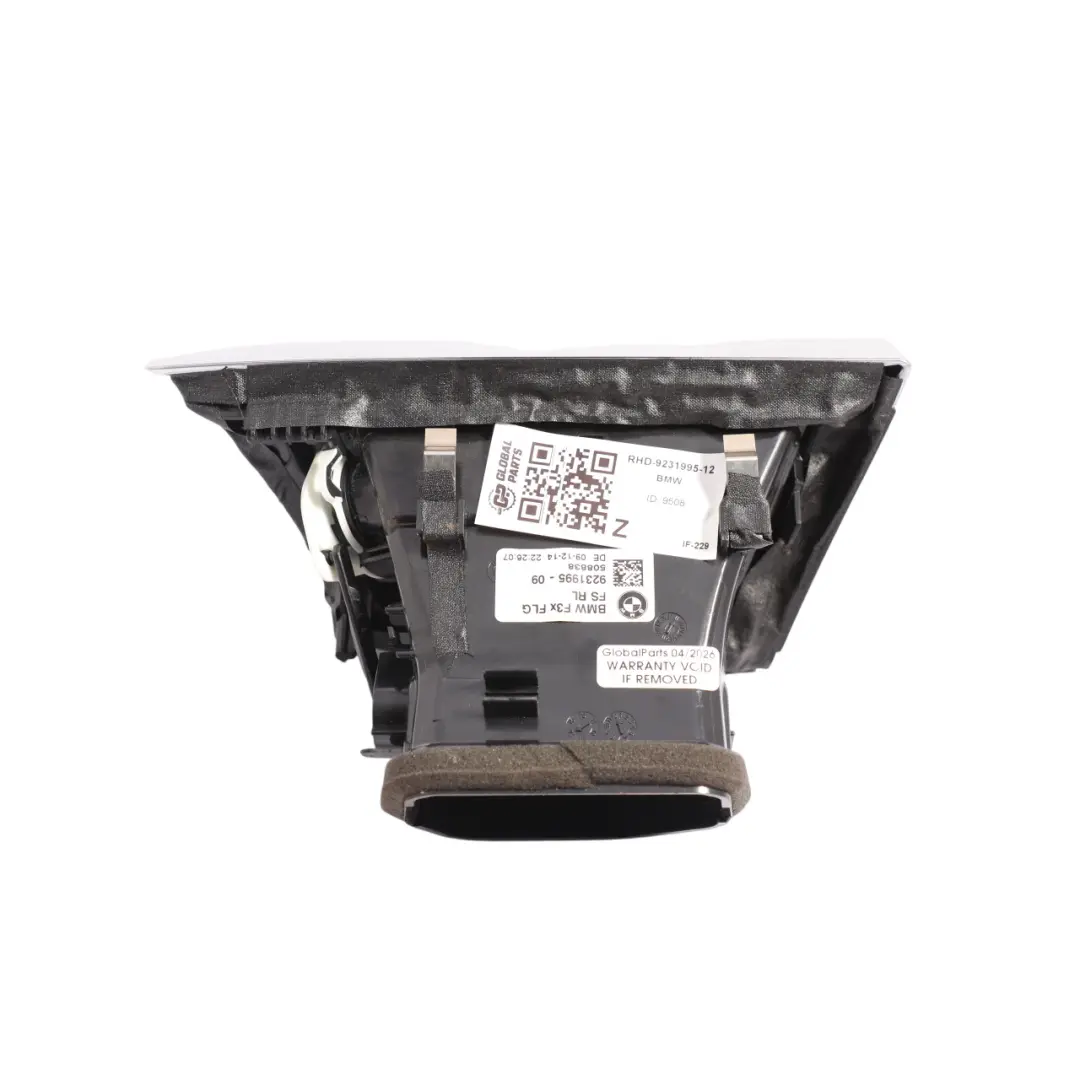 BMW F30 F31 F32 F36 Dashboard Vent Fresh Air Grille Front Right O/S - SKU RHD-9231995-12 - Part number 9231995