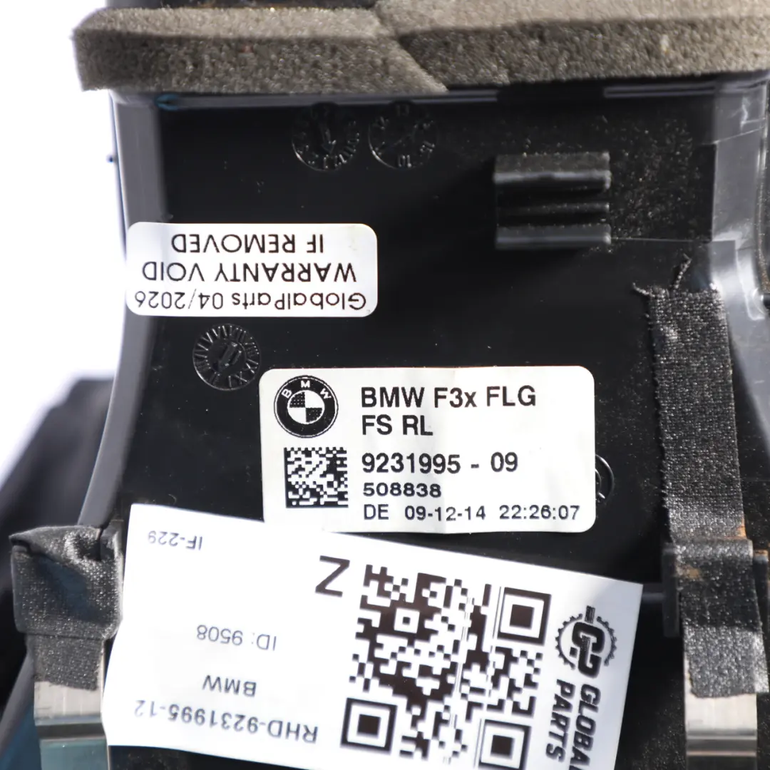 BMW F30 F31 F32 F36 Dashboard Vent Fresh Air Grille Front Right O/S - SKU RHD-9231995-12 - Part number 9231995