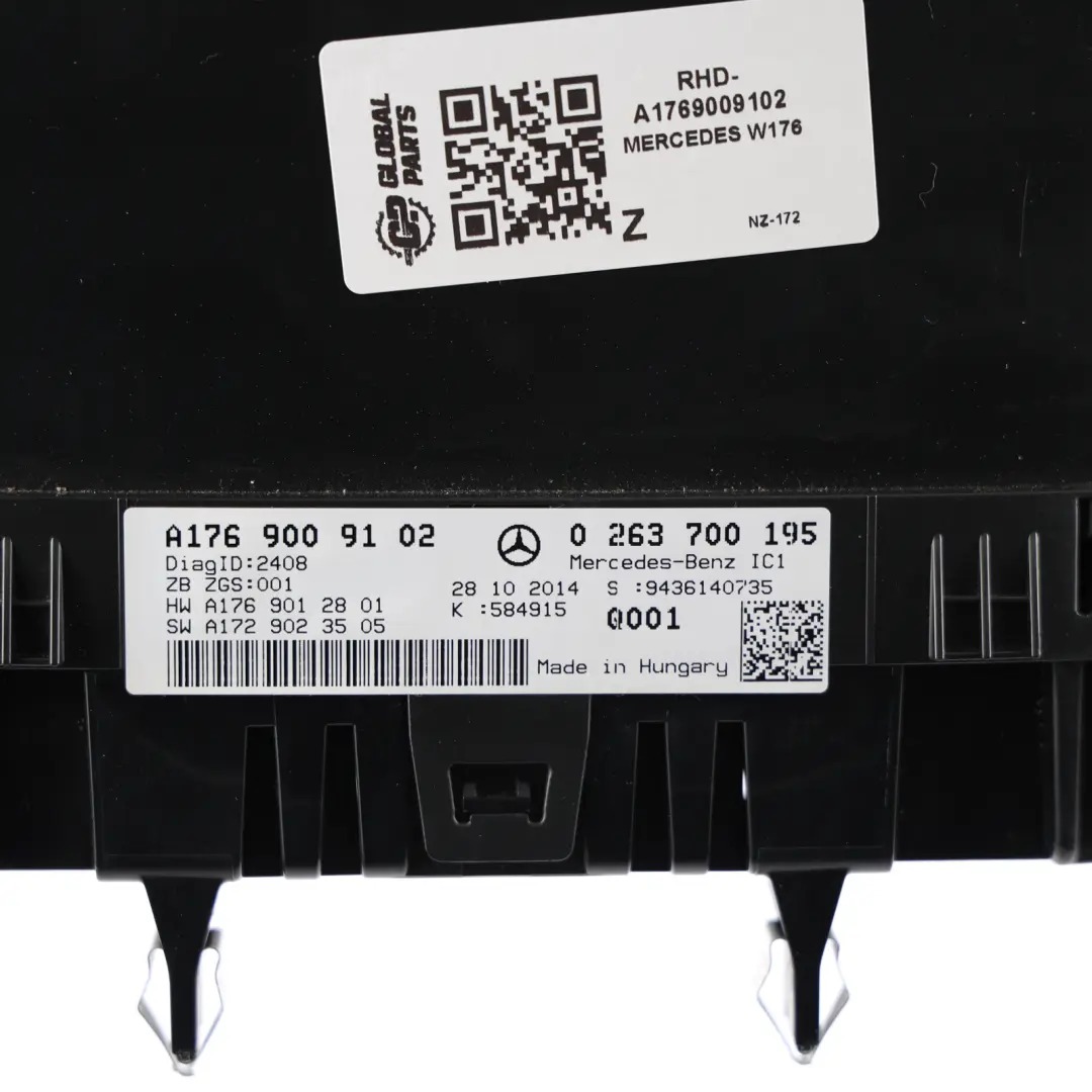 Mercedes W176 Instrument Cluster Speedo Clocks Diesel Automatic - SKU RHD-A1769009102 - Part number A1769009102