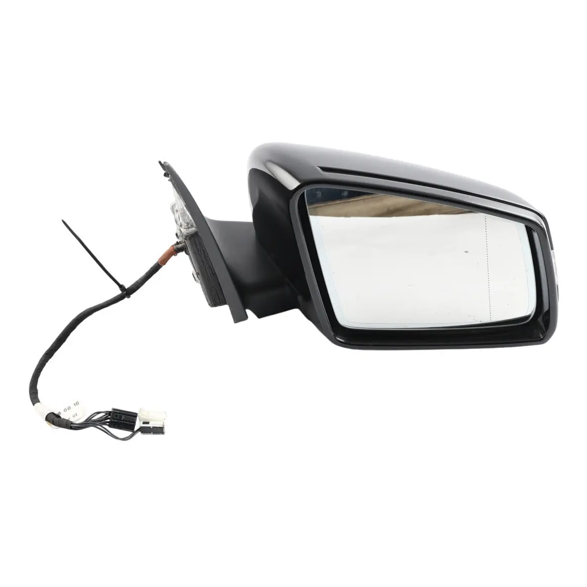 Mercedes W204 Wing Mirror Door Right O/S Power Fold Auto Dip Obsidian Black 197