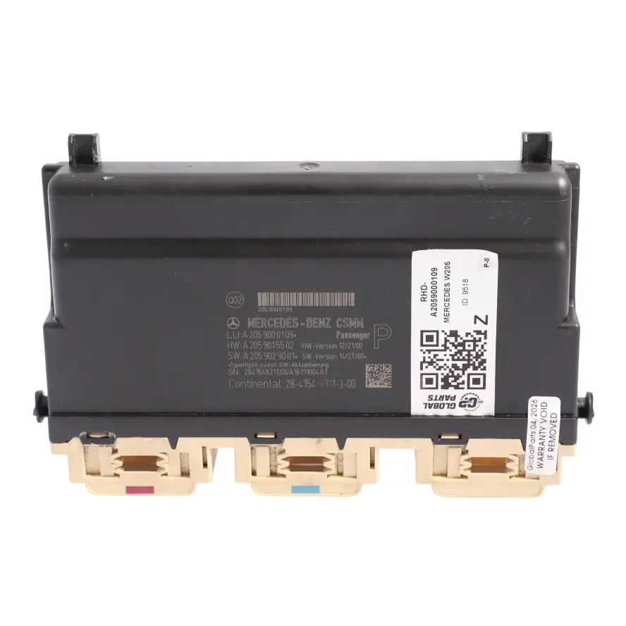 Control Module Adjuster Unit ECU Front Left N/S to Mercedes W205 Seat with Part number A2059000109 Mercedes W205 Seat Control Module Adjuster Unit ECU Front Left N/S - SKU RHD-A2059000109 - Part number A2059000109