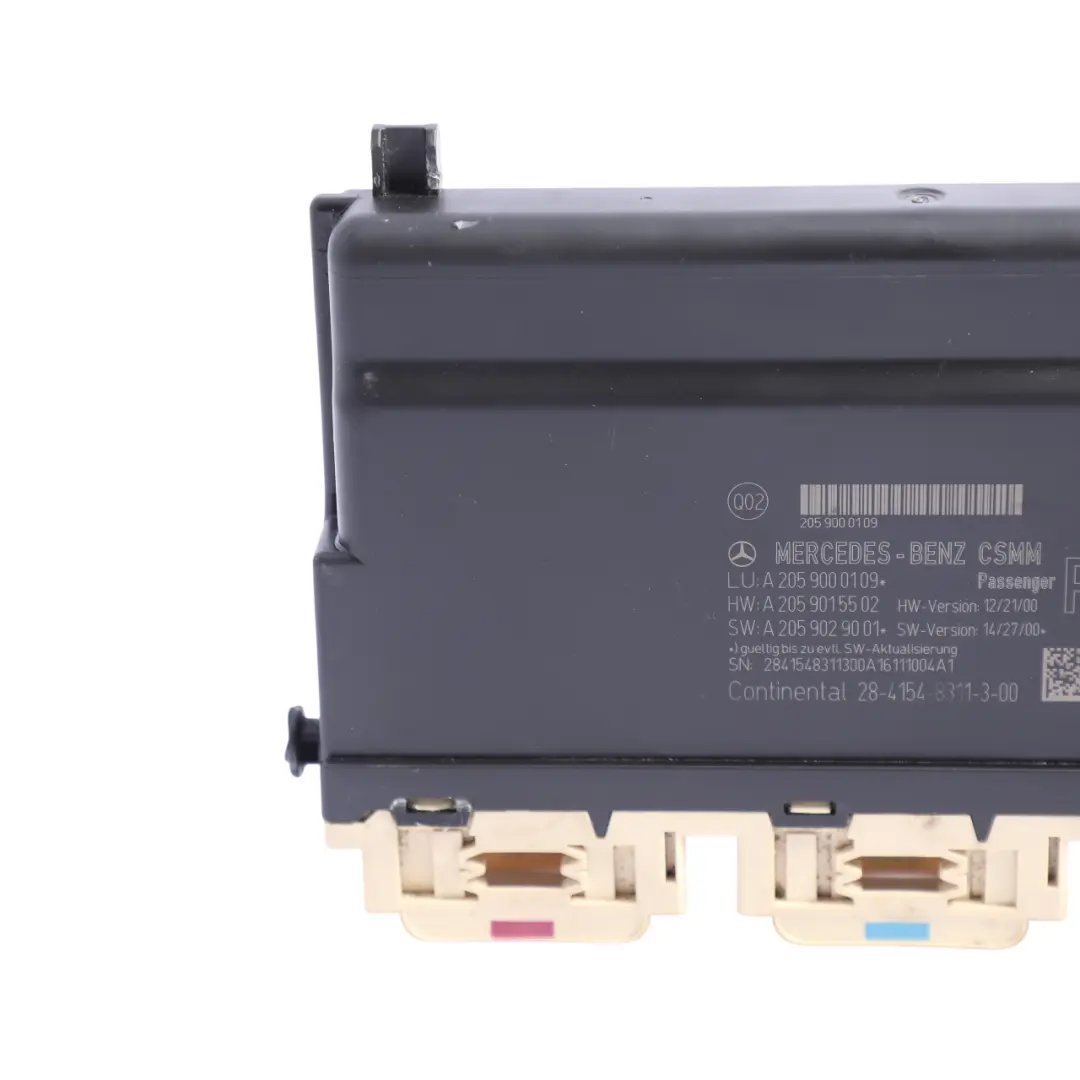 Control Module Adjuster Unit ECU Front Left N/S to Mercedes W205 Seat with Part number A2059000109 Mercedes W205 Seat Control Module Adjuster Unit ECU Front Left N/S - SKU RHD-A2059000109 - Part number A2059000109