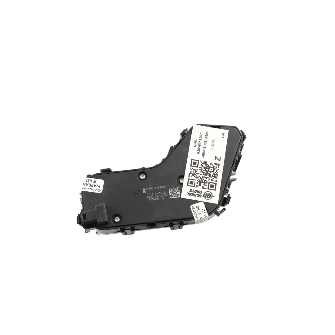 Mercedes C205 Door Panel Switch Block Memory Seat Front Left N/S - SKU RHD-A2059051907 - Part number A2059051907