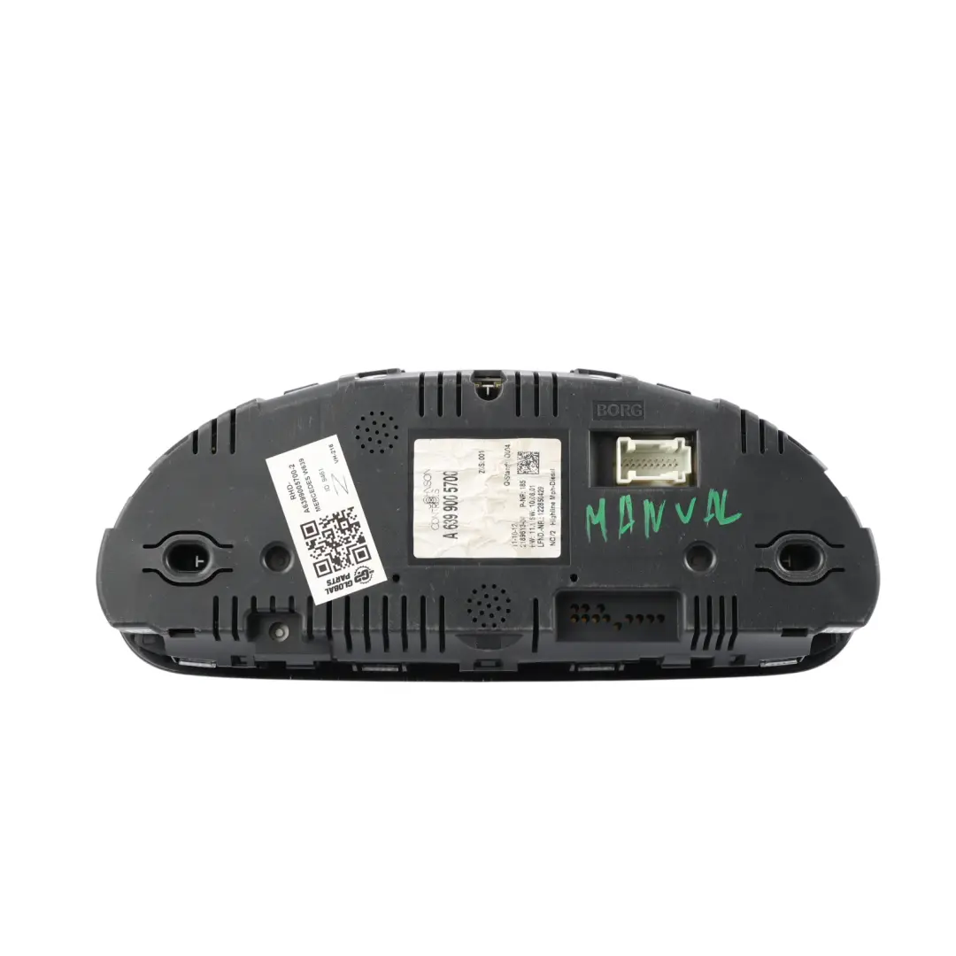 Mercedes Vito W639 Instrument Cluster Diesel Speedo Clocks Manual - SKU RHD-A6399005700-2 - Part number A6399005700