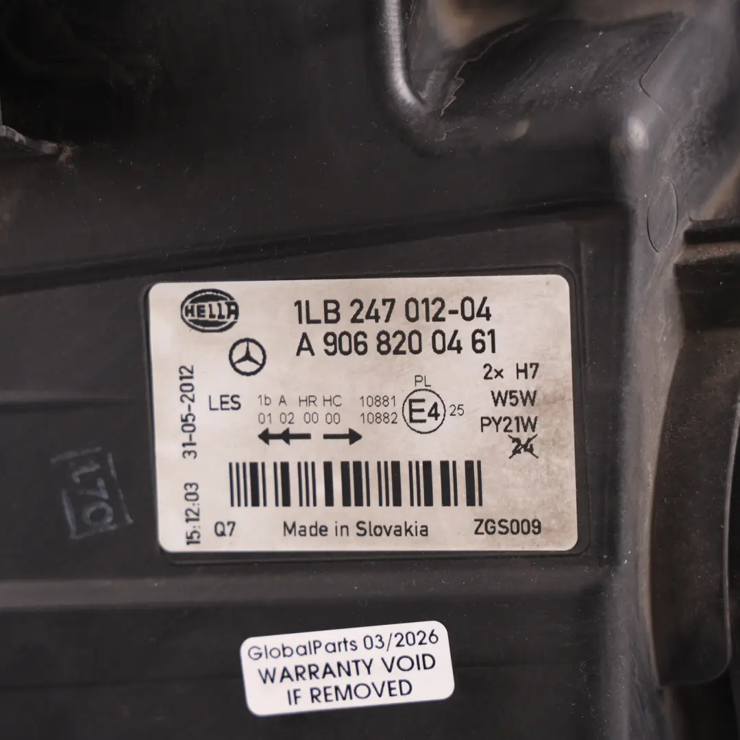 Headlight Headlamp Lamp Front Right O/S to Mercedes Sprinter W906 with Part number A9068200461 Mercedes Sprinter W906 Headlight Headlamp Lamp Front Right O/S - SKU rhd-A9068200461-1 - Part number A9068200461