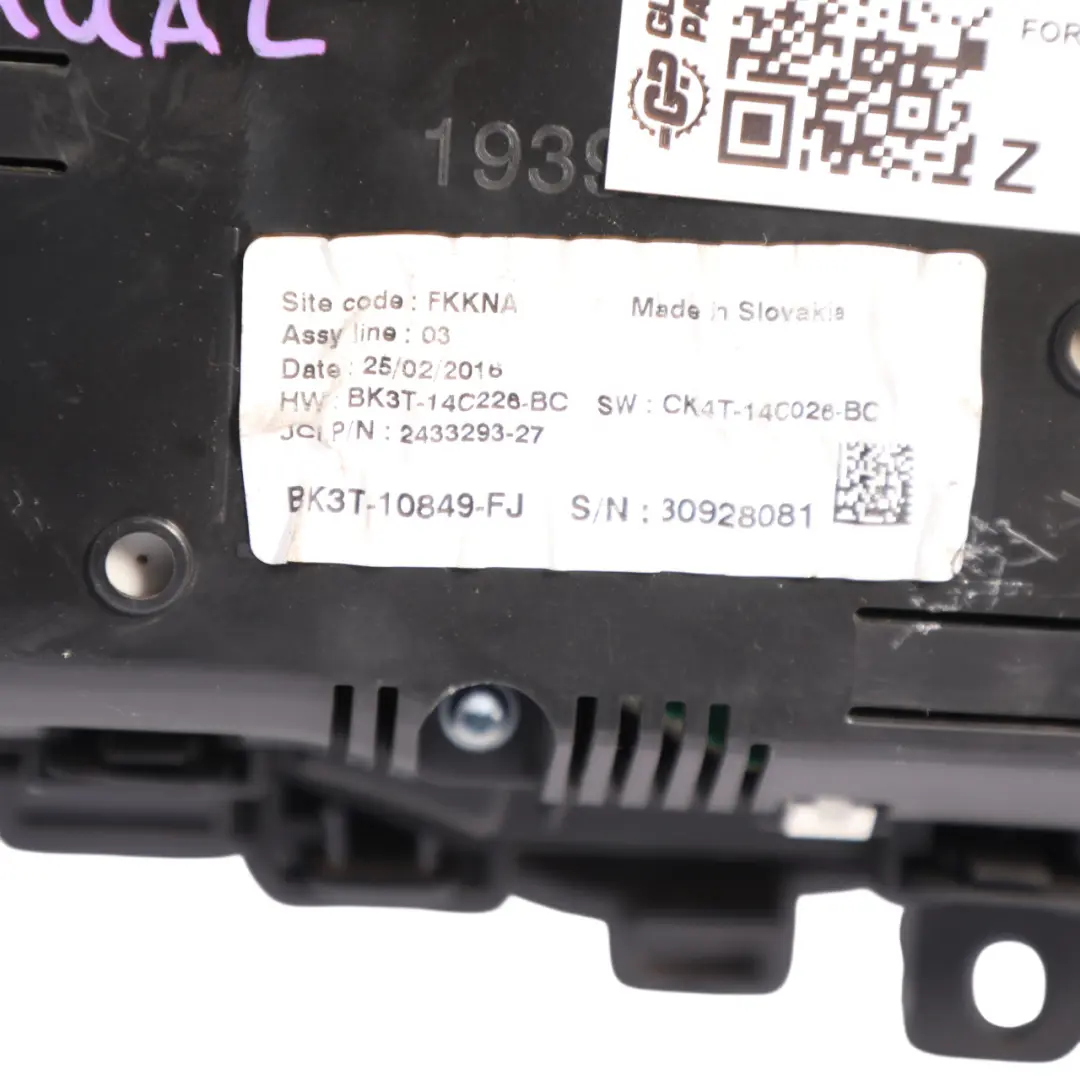 Mk8 Instrument Cluster Speedo Clocks Manual Diesel to Ford Transit with Part number BK3T-10849-FJ Ford Transit Mk8 Instrument Cluster Speedo Clocks Manual Diesel - SKU RHD-BK3T-10849-FJ - Part number BK3T-10849-FJ
